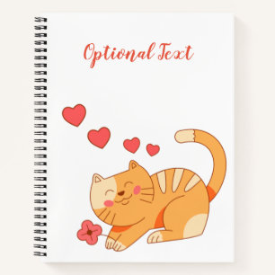Cute Loving Orange Tabby Kitten Notebook