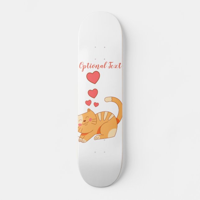 Cute Loving Orange Tabby Kitten  Skateboard (Front)