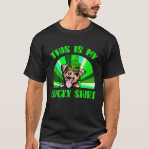 Cute Lucky Australian Shepherd Happy St Patricks D T-Shirt