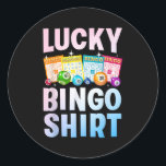 Cute Lucky Bingo Art For Men Women Game Player Bin Classic Round Sticker<br><div class="desc">Cute Lucky Bingo Art For Men Women Game Player Bingo Lovers</div>