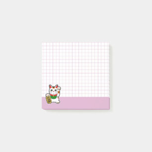 Cute Lucky Cat Post-it Notes