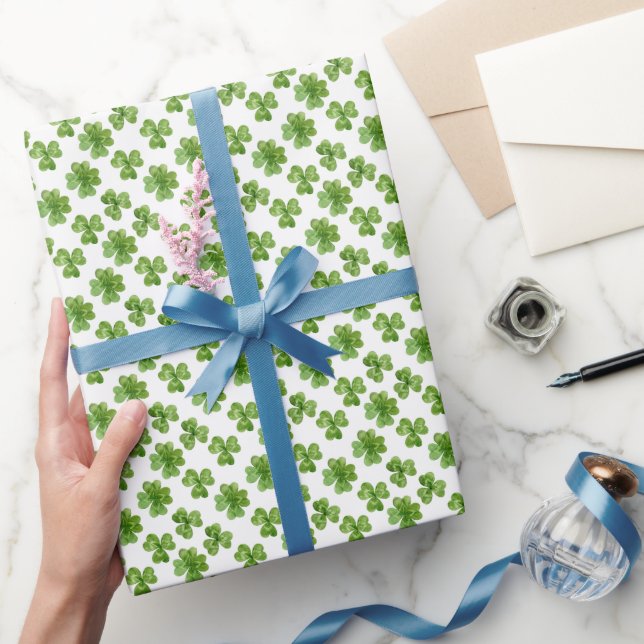Cute Lucky Clover Pattern Wrapping Paper (Gifting)