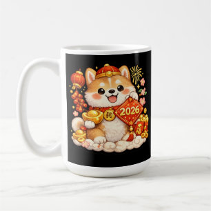 Cute Lucky Dog 2026 Chinese New Year Mug