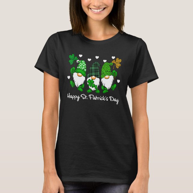cute lucky gnome happy st patricks day family outf T-Shirt (Front)
