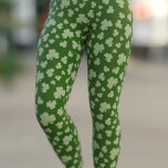 Cute Lucky Green Shamrock St Patricks Day Leggings<br><div class="desc">Get lucky in the annual St Patrick's Day Parade in a pair of these cute green shamrock patterned leggings. You can change the text on the reverse or keep the Lucky! (you may get lucky)</div>