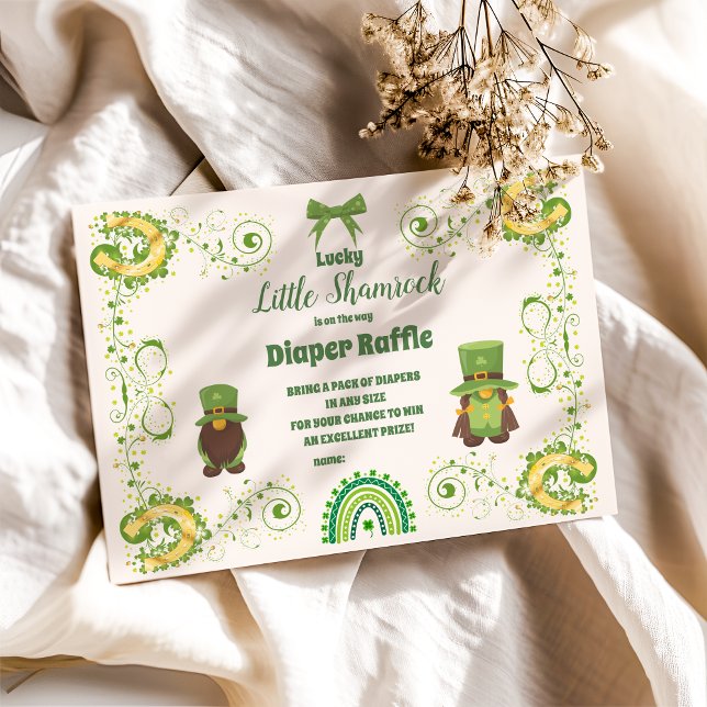 Cute Lucky Little Shamrock  Diapper Raffle  Enclosure Card (Creator Uploaded)