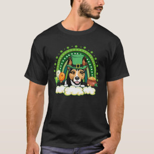 Cute Lucky Rainbow Rat Terrier Shamrock St Patrick T-Shirt