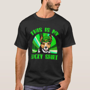 Cute Lucky Rat Terrier Happy St Patricks Day Famil T-Shirt