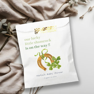 Cute Lucky Shamrock St Patrick's Day Baby Shower Favour Bag