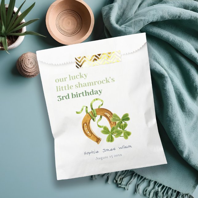 Cute Lucky Shamrock St Patrick's Day Kids Birthday Favour Bag (Creator Uploaded)