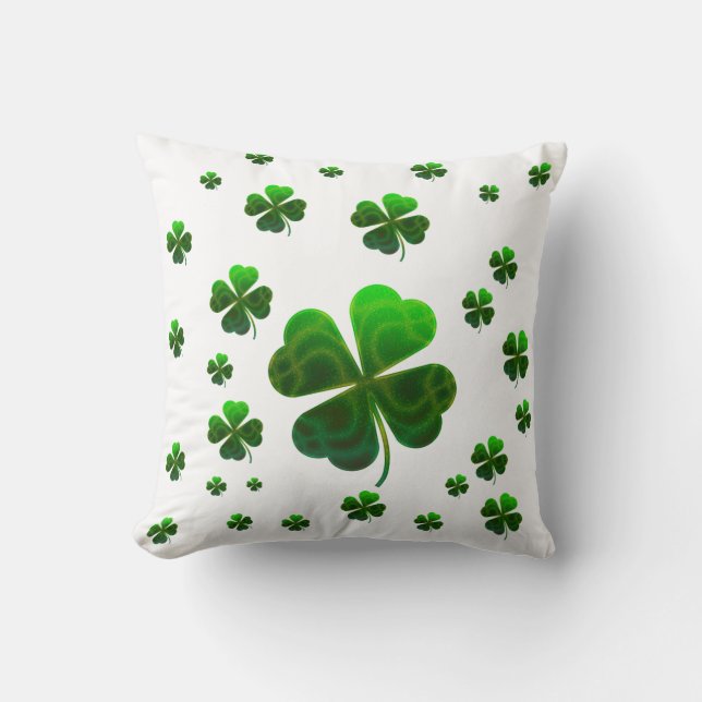 Cute Lucky Shamrocks Cushion (Front)