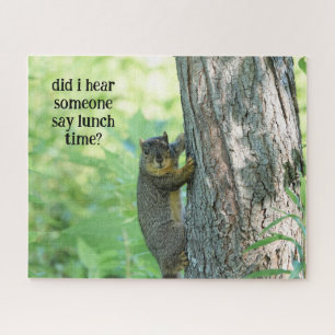 Cute lunch time squirrel, nature lover's jigsaw puzzle