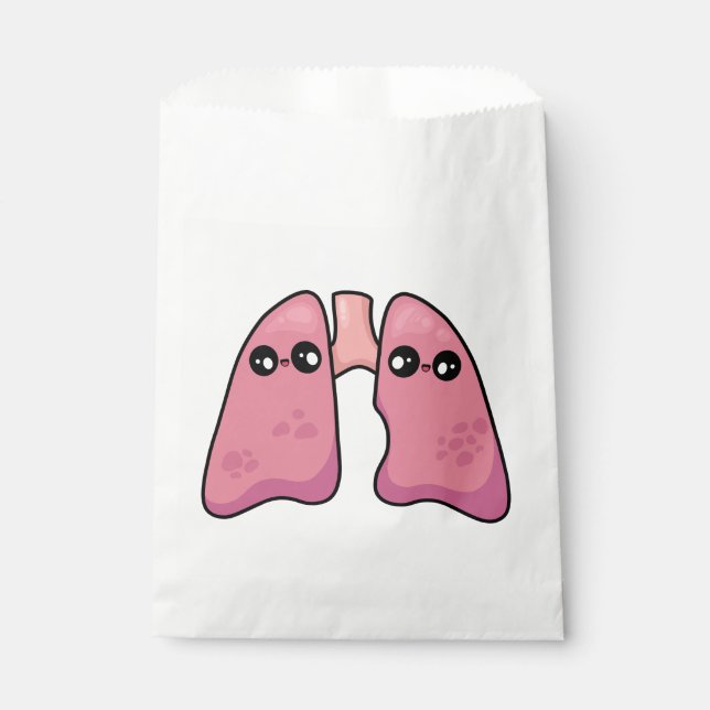 Cute Lungs - Human Biology Favour Bag (Front)