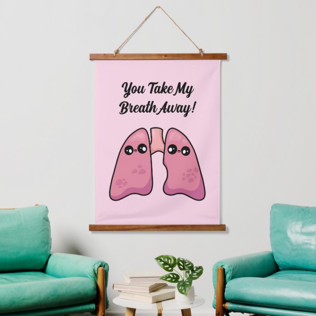 Cute Lungs - Human Biology Hanging Tapestry (Living Room)