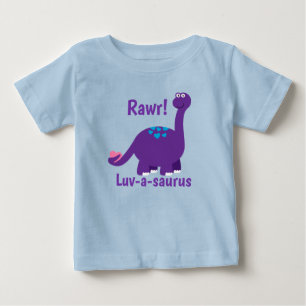 Cute Luv-a-saurus baby boy purple dinosaur T-Shirt
