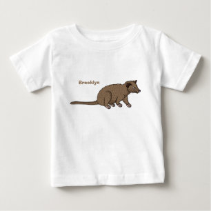 Cute luwak civet cartoon illustration baby T-Shirt