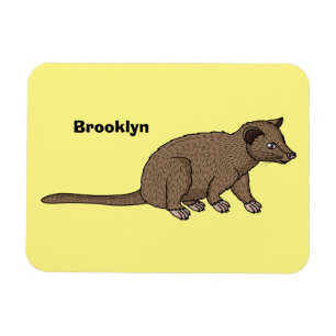 Cute luwak civet cartoon illustration magnet