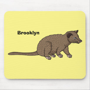 Cute luwak civet cartoon illustration mouse pad