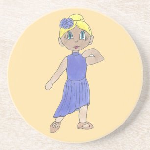 Cute Lyrical Dancer Girl Dance Studio Teacher Gift Coaster