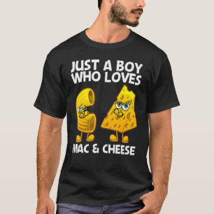 Cute Mac & Cheese For Boys Kids Macaroni Cheese T-Shirt