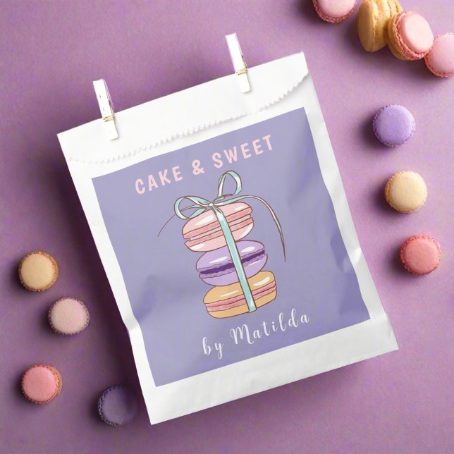 Cute Macaron Cake & Sweet Pastry Baking Business Favour Bag (Creator Uploaded)
