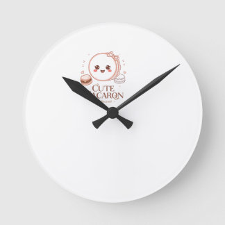 Cute Macaron Lover | French Macaron Dessert Cloc Round Clock