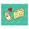 Cute Macaroni Loves Cheese Art Print
