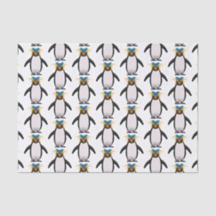 Cute macaroni penguin cartoon illustration tissue paper