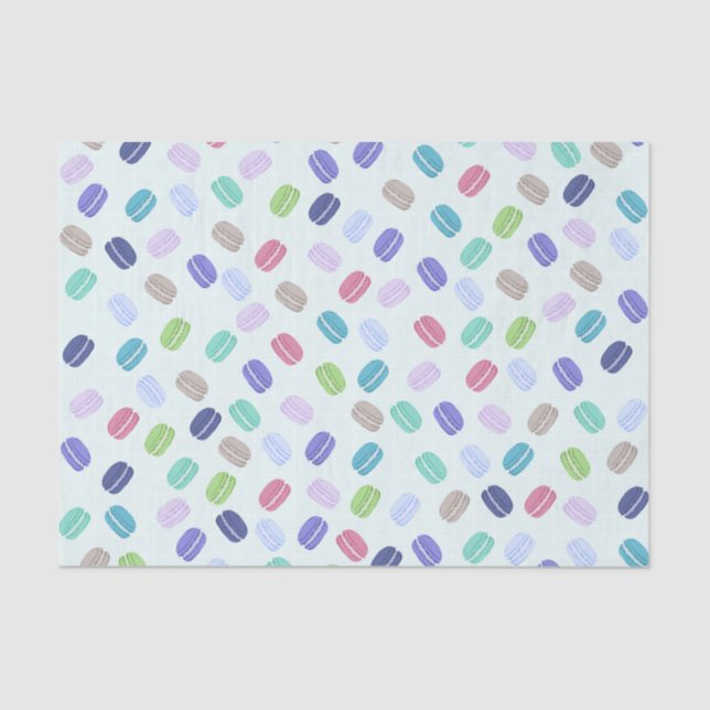 Cute Macarons Tissue Paper (Front)