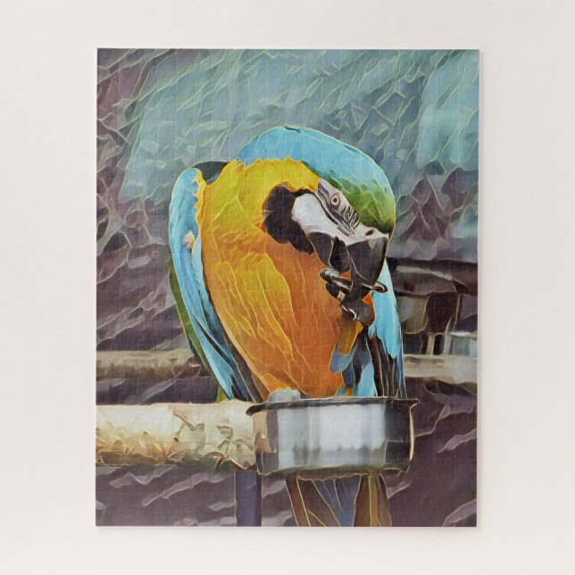 CUTE MACAW JIGSAW PUZZLE (Vertical)