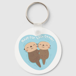 Cute Made For Each Otter Couple Key Ring