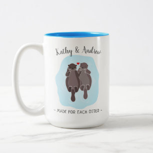 Cute Made for Each Otter Customized Gift Him Her Two-Tone Coffee Mug
