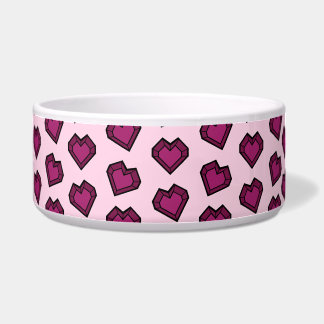 Cute Magenta Dark Pink Crystal Heart Pattern