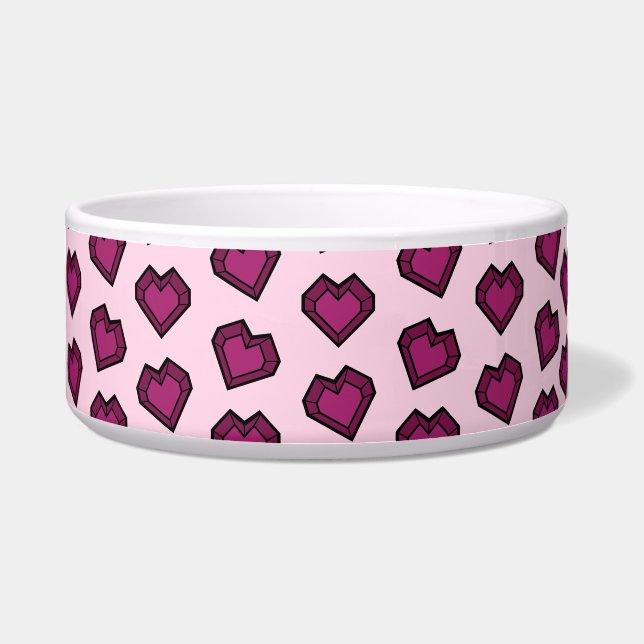 Cute Magenta Dark Pink Crystal Heart Pattern (Front)