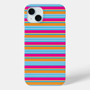 Cute magic colourful stripes iPhone 15 mini case