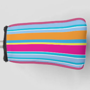 Cute magic colourful stripes golf head cover