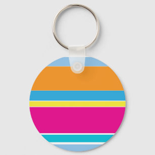 Cute magic colourful stripes key ring