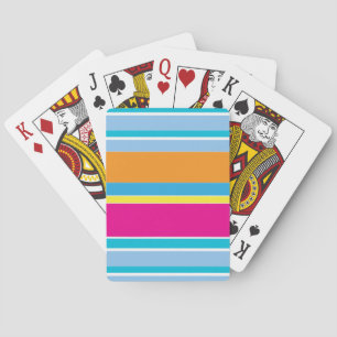 Cute magic colourful stripes playing cards