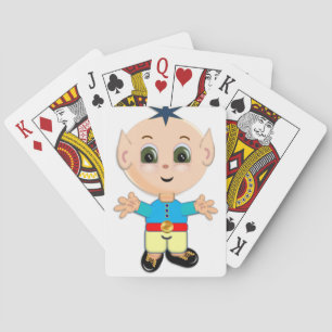 Cute magic elf playing cards