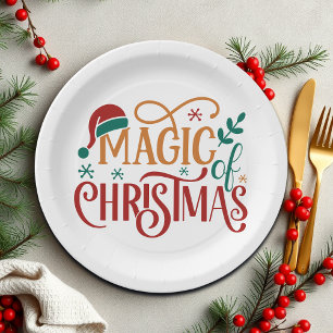 Cute 'Magic of Christmas' Paper Plate