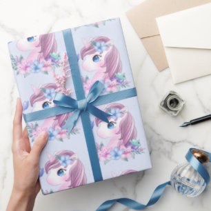 Cute & Magical Baby Unicorn Pattern Wrapping Paper