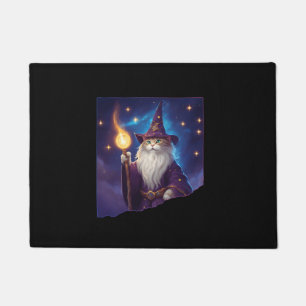 Cute Magical Cat Wizard Purrfect Wizard Feline Hal Doormat