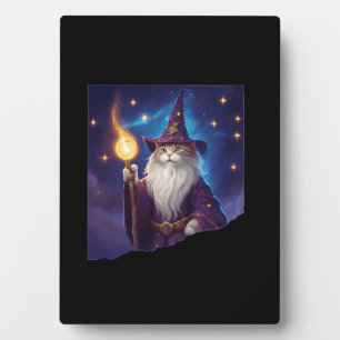 Cute Magical Cat Wizard Purrfect Wizard Feline Hal Plaque