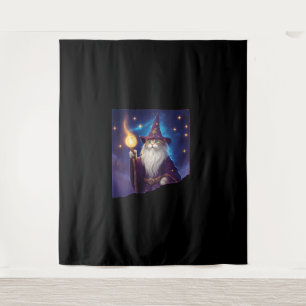 Cute Magical Cat Wizard Purrfect Wizard Feline Hal Tapestry