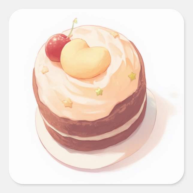 Cute Magical Design Square Sticker (Front)