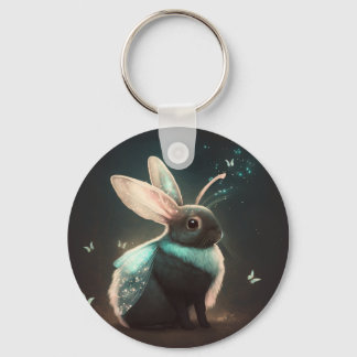 Cute Magical Fairy Bunny Rabbit Key Ring
