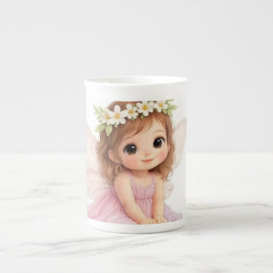 Cute Magical Flower Crown Baby Fairy Bone China Mug