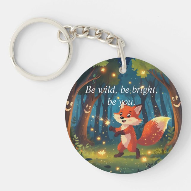 Cute Magical Fox Keychain (Front)