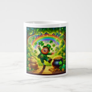 Cute, magical Leprechaun Saint Patrick's Day Large Coffee Mug