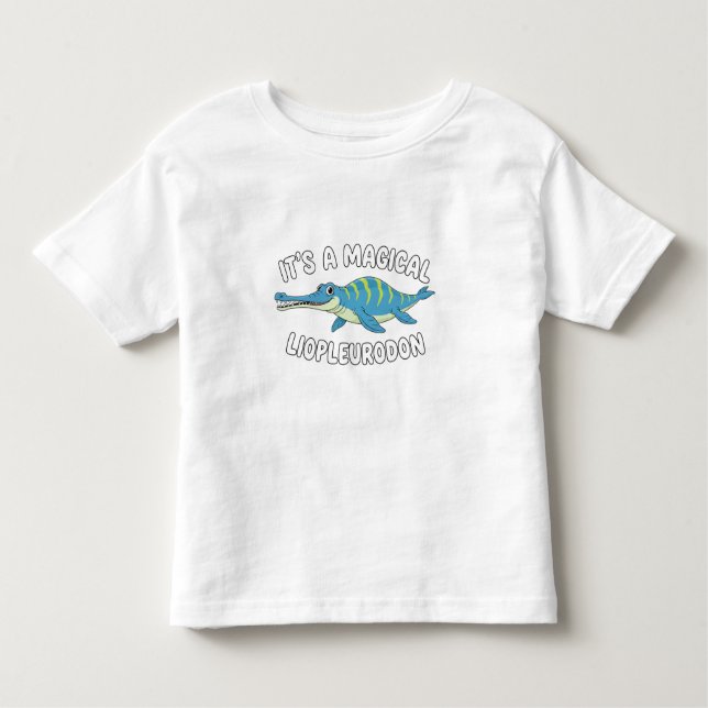Cute Magical Liopleurodon Fantasy Prehistoric Ocea Toddler T-Shirt (Front)